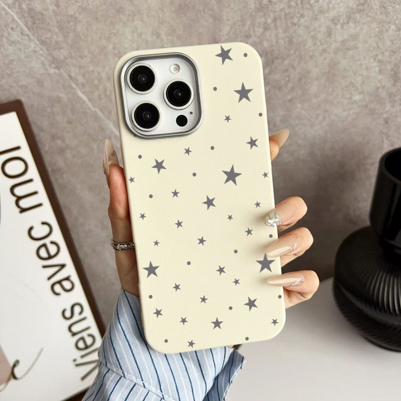 Phone Cases For Samsung S21 5G - Ins Korean Full Screen Gray Stars