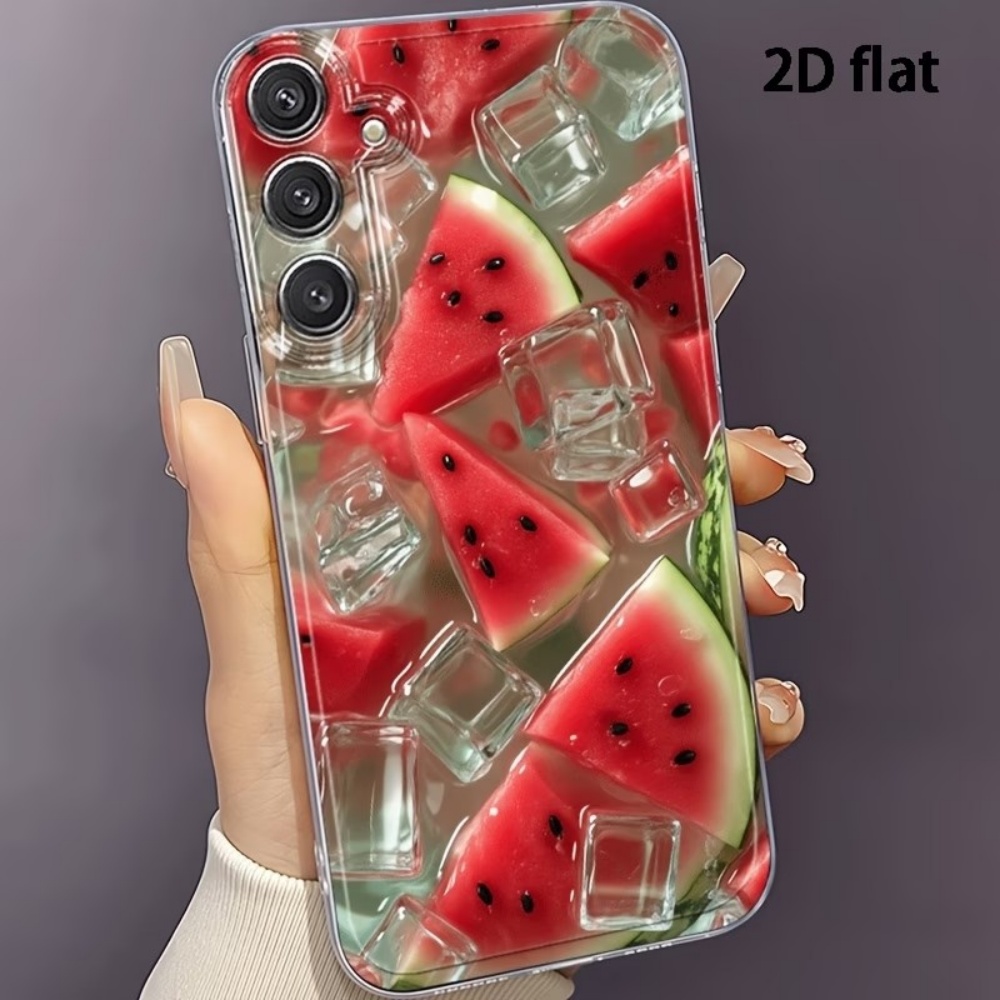 Phone Cases For Samsung S21 5G - Summer Iced Watermelon Pattern TPU Phone