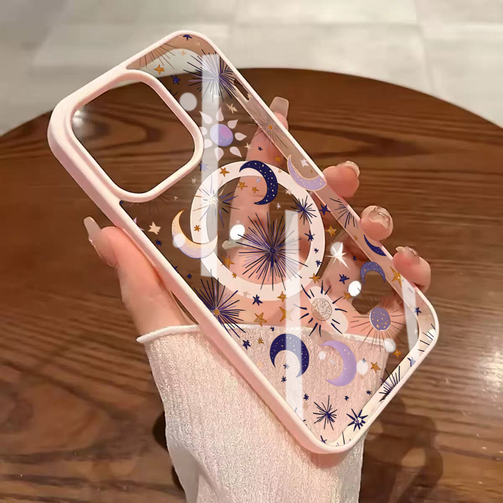 Phone Cases With Magsafe - Stars Moon Y2K Clear Case For