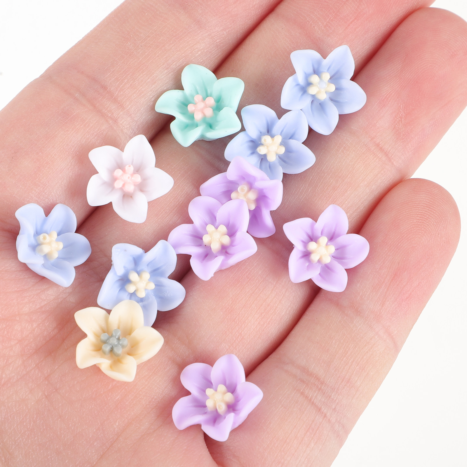 Phone Cases With Charms - 200Pcs Resin Flower Charms Fine Workmanship