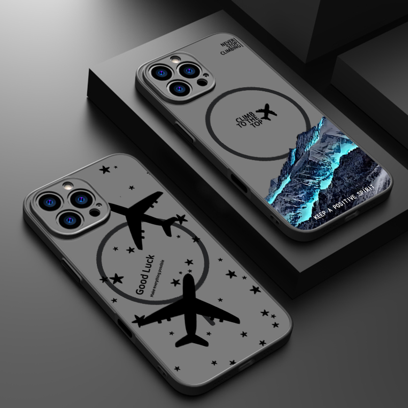 Phone Cases Aviation - Translucent Matte Magnetic Case For iPhone