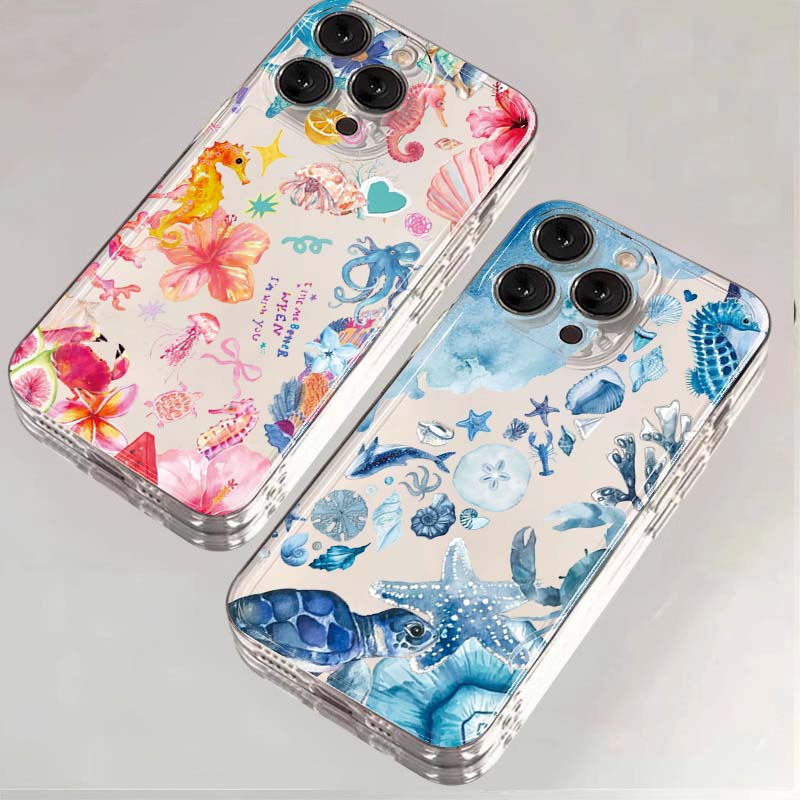 Phone Cases Galaxy S23 - Summer Cartoon Turtle Pattern Phone Case