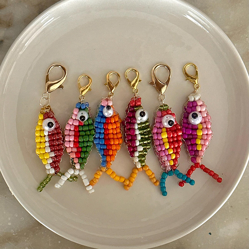 Phone Cases With Charms - 10pcs Colorful Bead Small Fish Pendant