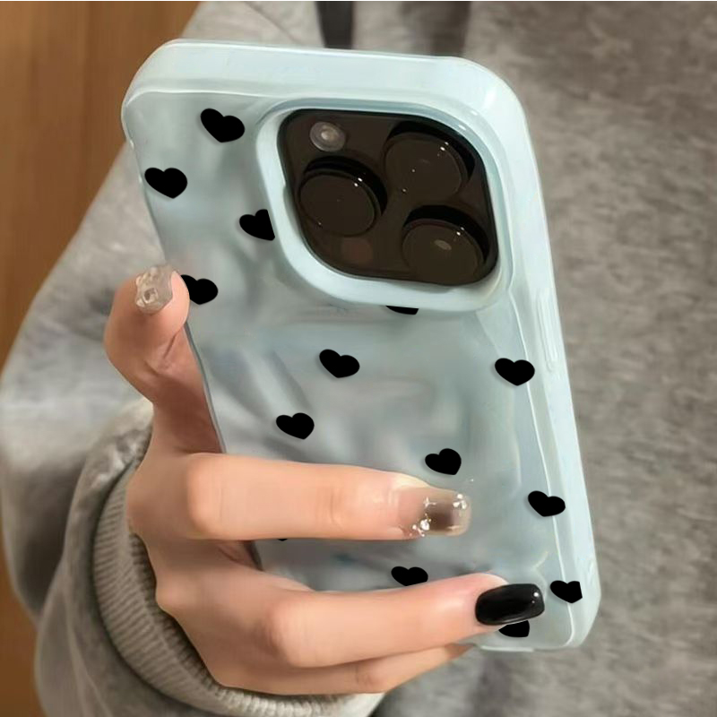 Aesthetic Cute Black Heart Sho – Phone Cases Black recenzja i cena