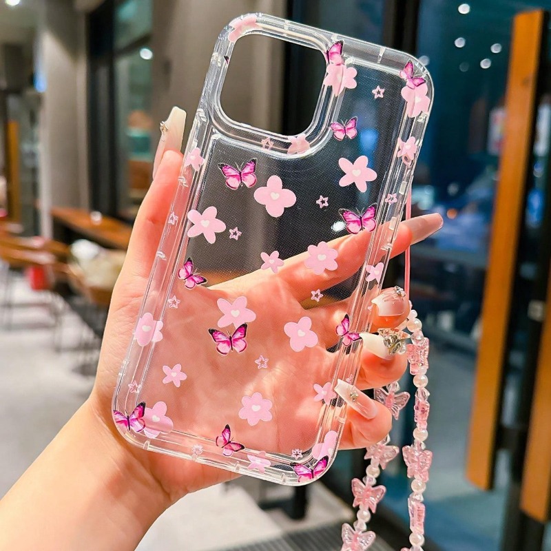Lovely Butterfly Flower Phone  – Phone Cases With Charms recenzja i cena
