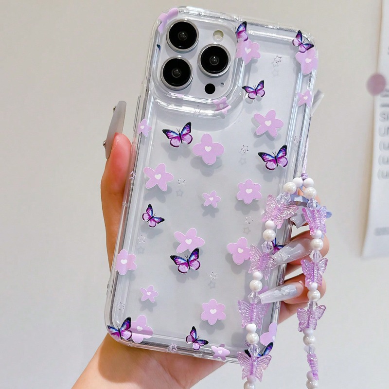 Lovely Butterfly Flower Phone  – Phone Cases With Charms recenzja i cena
