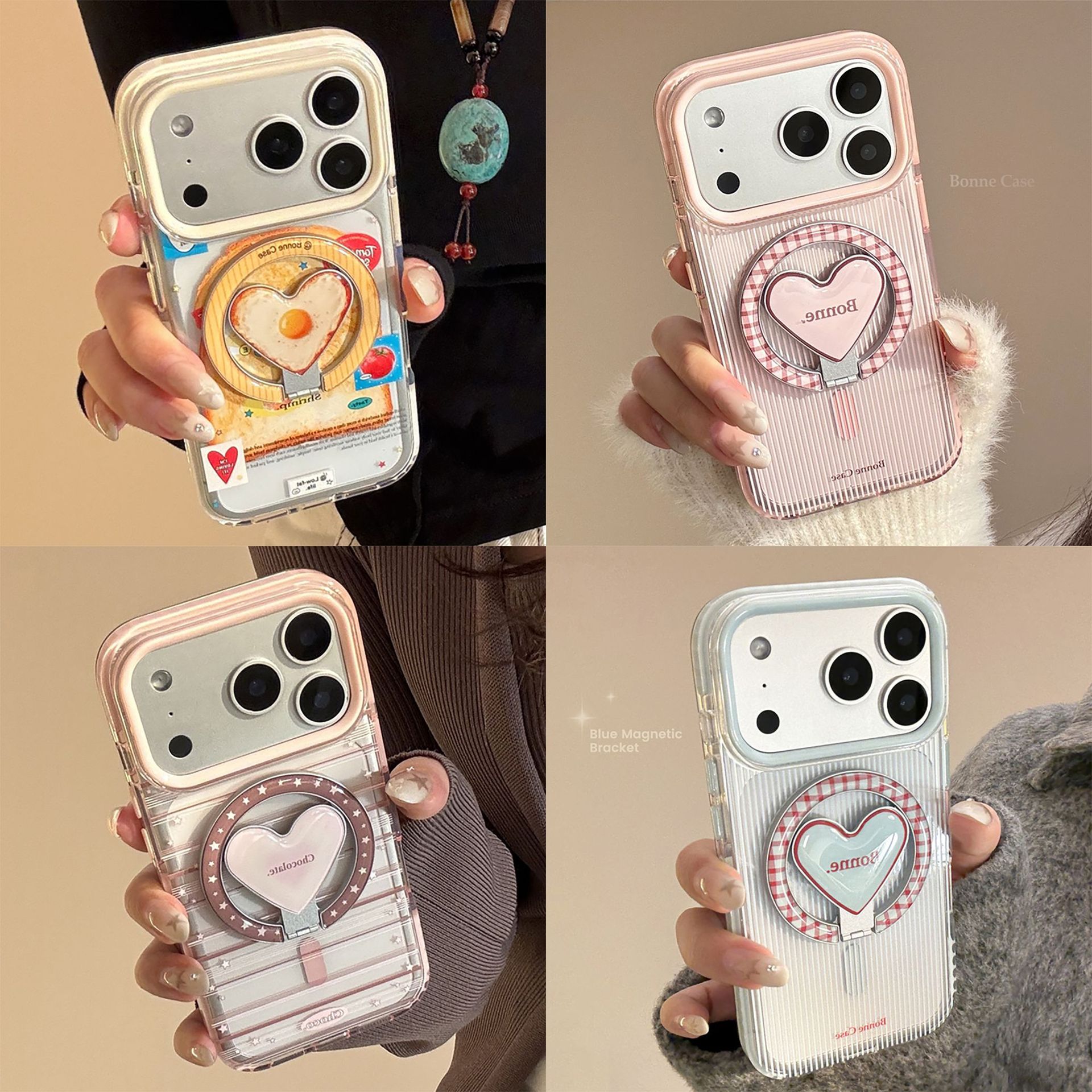 Korean Magnetic Fold Love Hear – Phone Cases Girly recenzja i cena