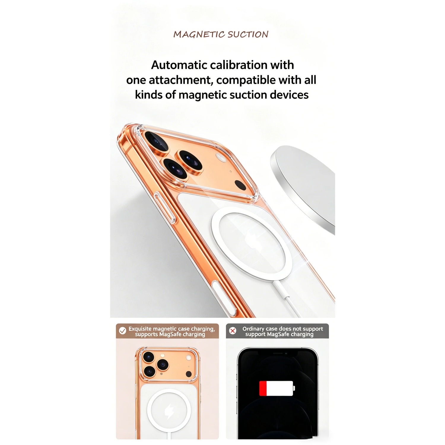 Magnetic Clear Case for iPhone – Phone Cases Yellow recenzja i cena