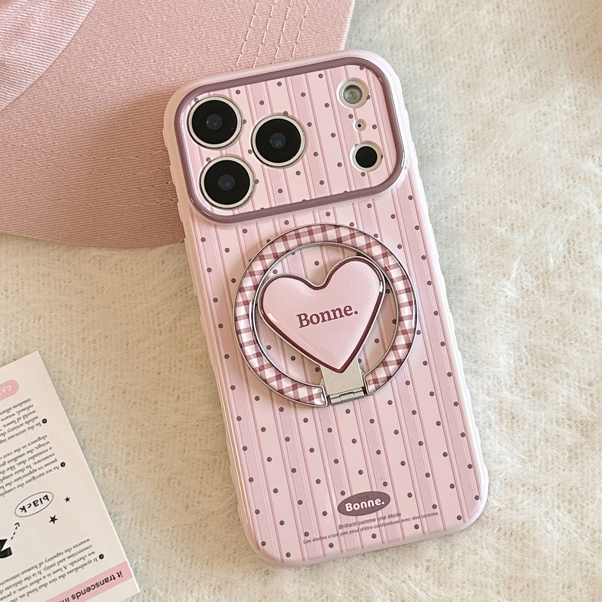 Korean Striped Dots Fold Latti – Phone Cases Girly recenzja i cena
