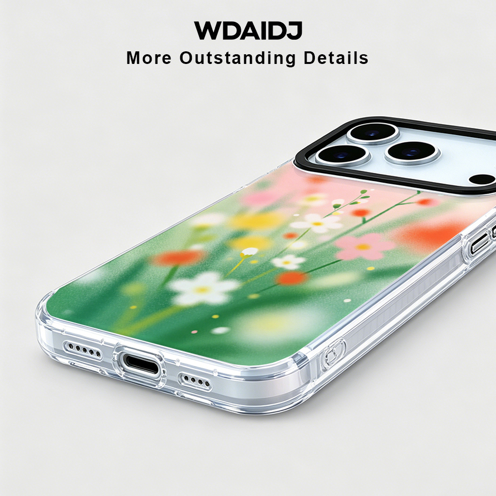 Dreamy Blurry Flower Print Cle – Phone Cases Yellow recenzja i cena