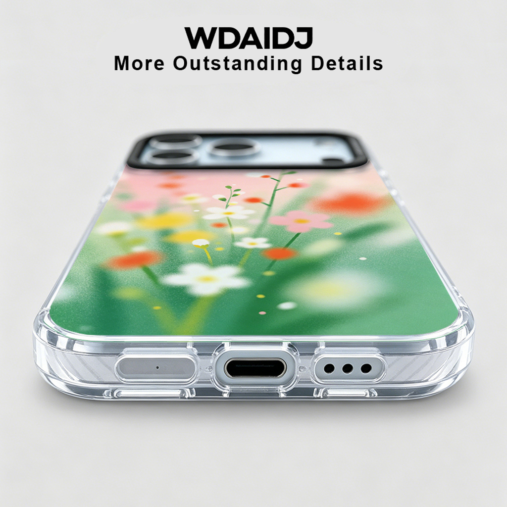 Dreamy Blurry Flower Print Cle – Phone Cases Yellow recenzja i cena