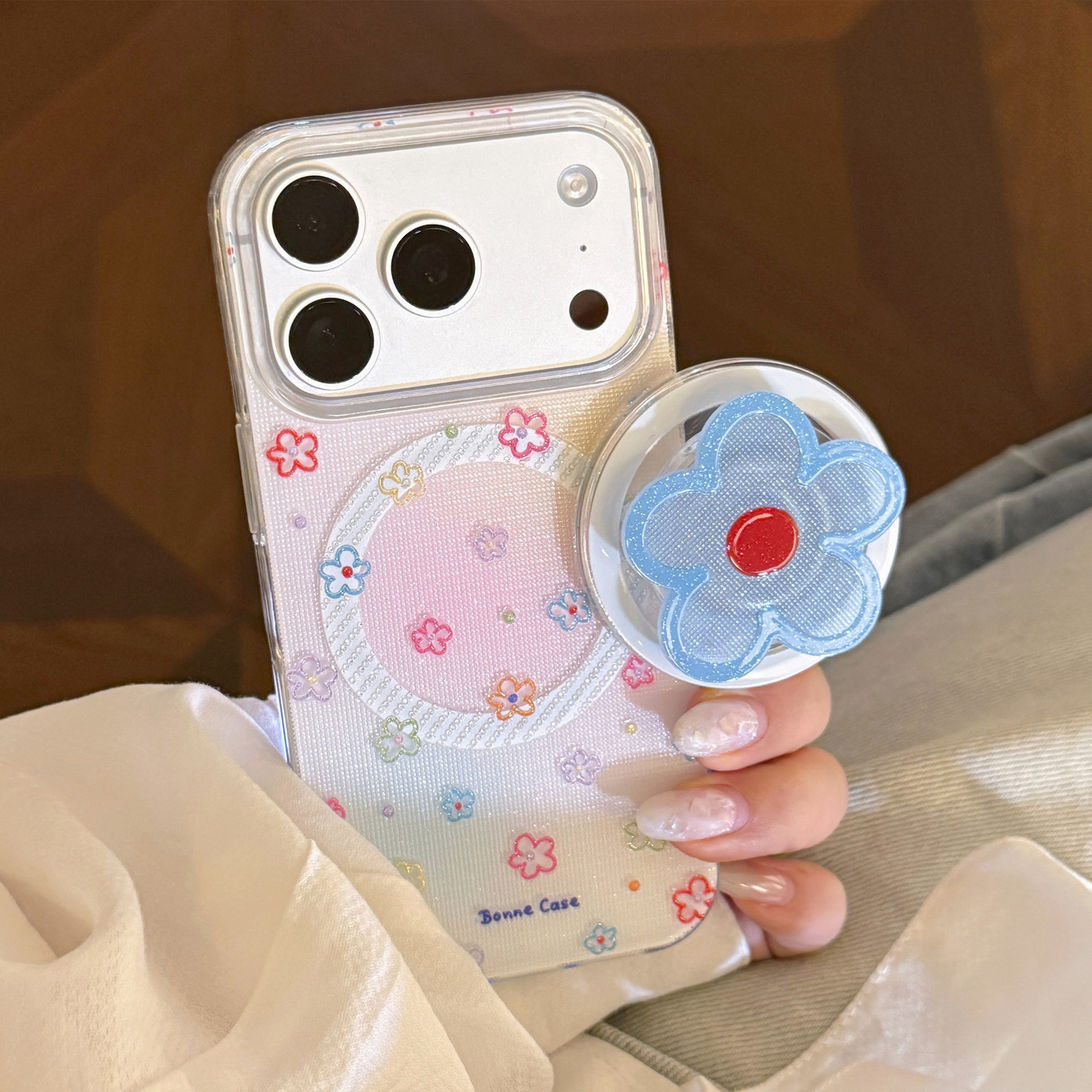 Korean Glitter Colorful Flower – Phone Cases Girly recenzja i cena