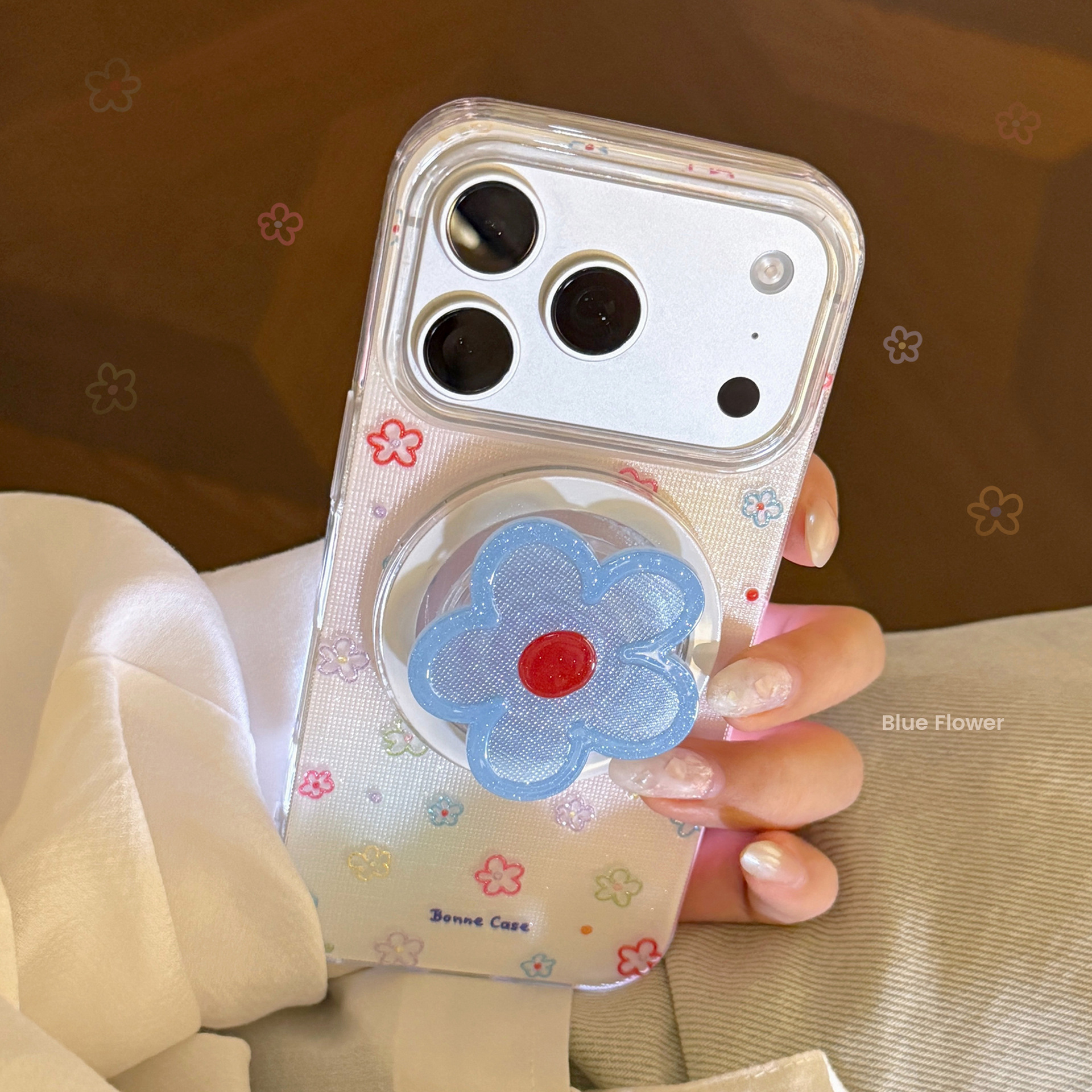 Korean Glitter Colorful Flower – Phone Cases Girly recenzja i cena