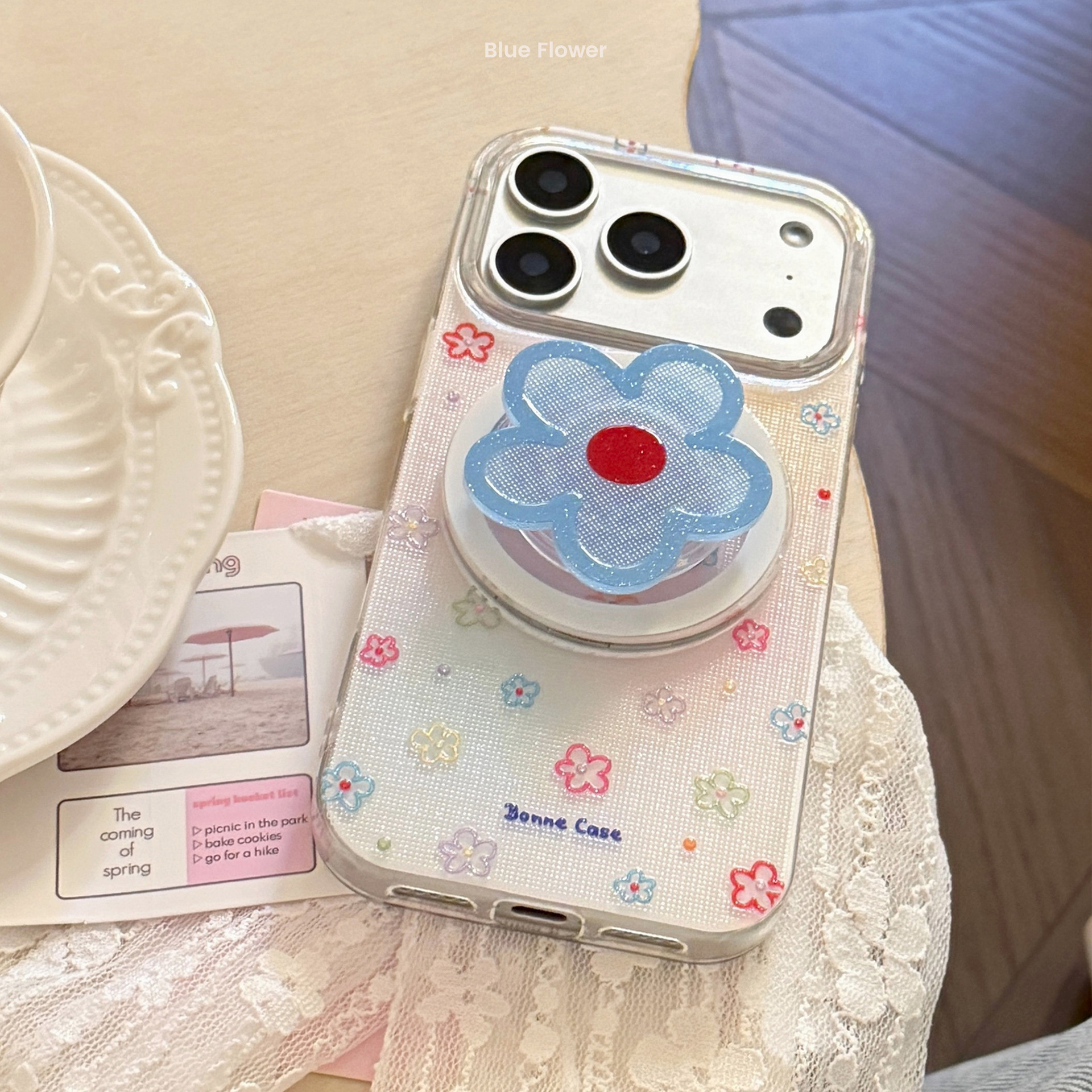 Korean Glitter Colorful Flower – Phone Cases Girly recenzja i cena