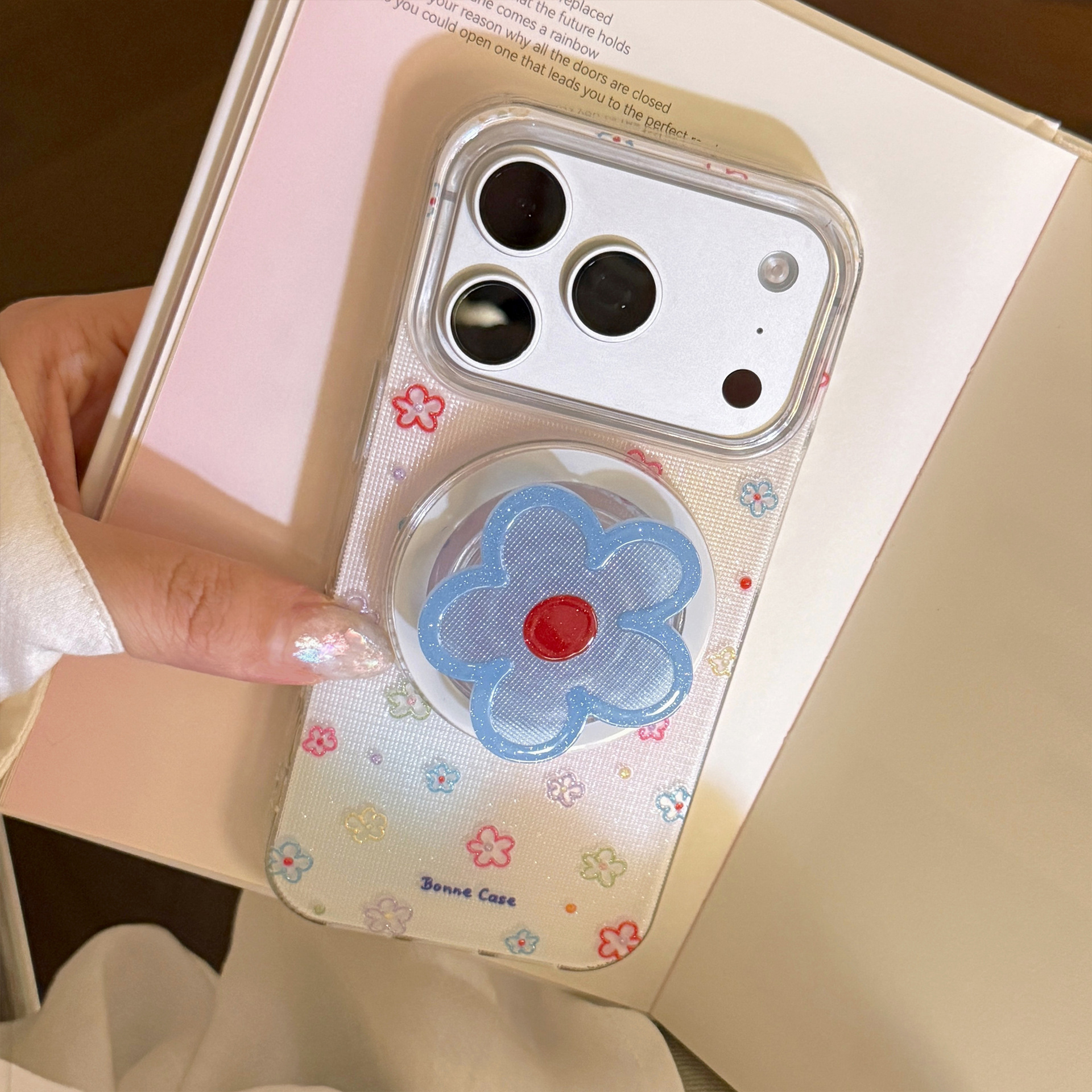 Korean Glitter Colorful Flower – Phone Cases Girly recenzja i cena