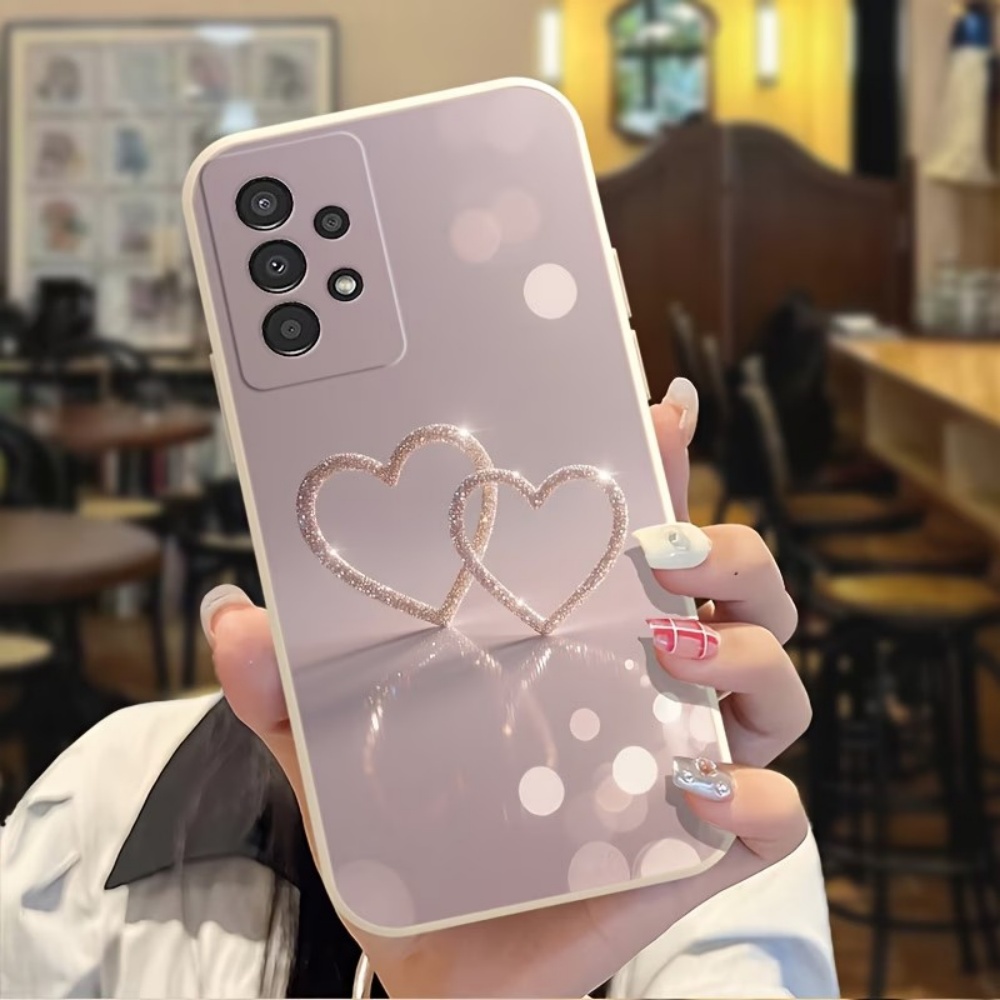 Heart-Shaped Pattern Silicone  – Phone Cases For Samsung S21 5G recenzja i cena