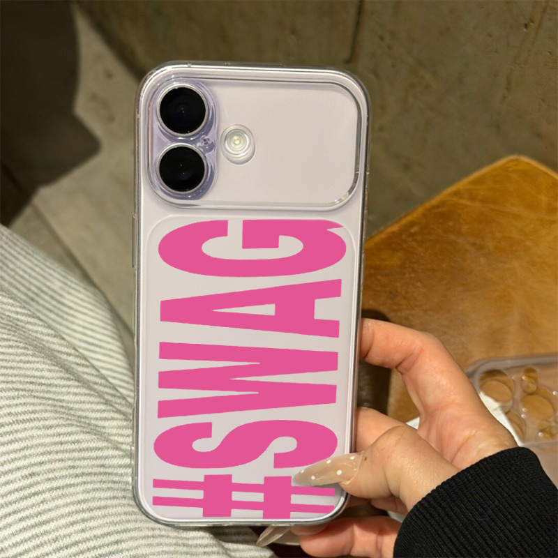 Hot Pink Black SWAG Letter Cle – Phone Cases Black recenzja i cena
