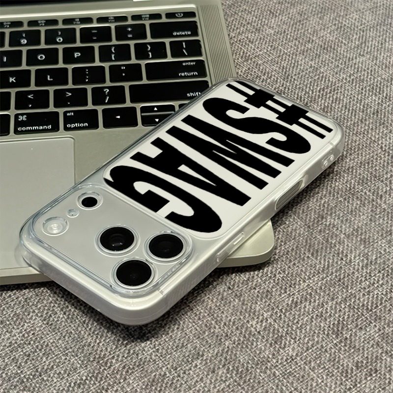 Hot Pink Black SWAG Letter Cle – Phone Cases Black recenzja i cena