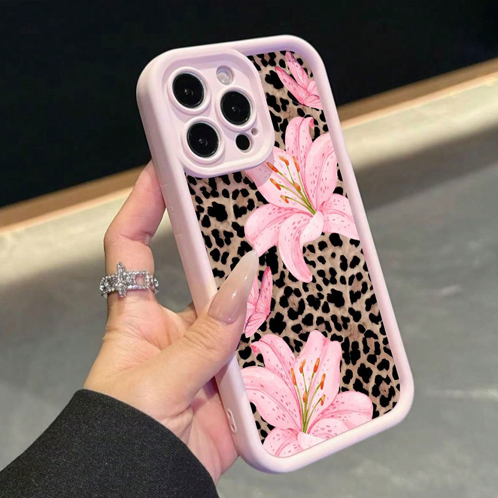 Pink Bow Lily Flower Leopard P – Phone Cases Pink recenzja i cena