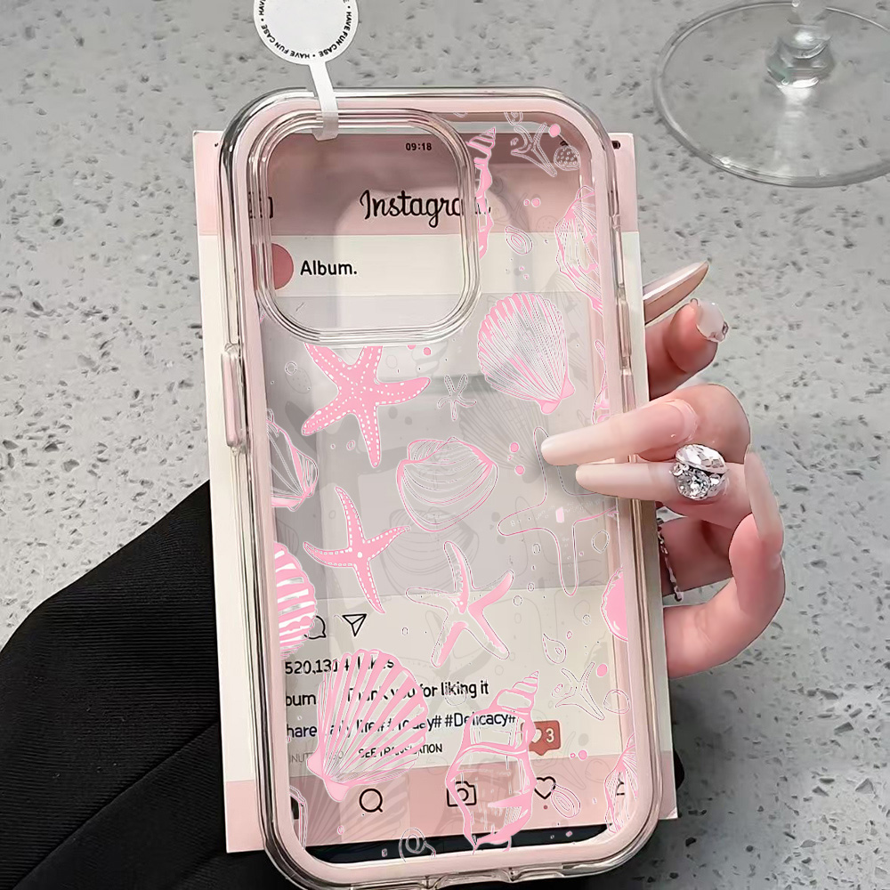 Summer Pink Seashell Clear Pho – Phone Cases Pink recenzja i cena