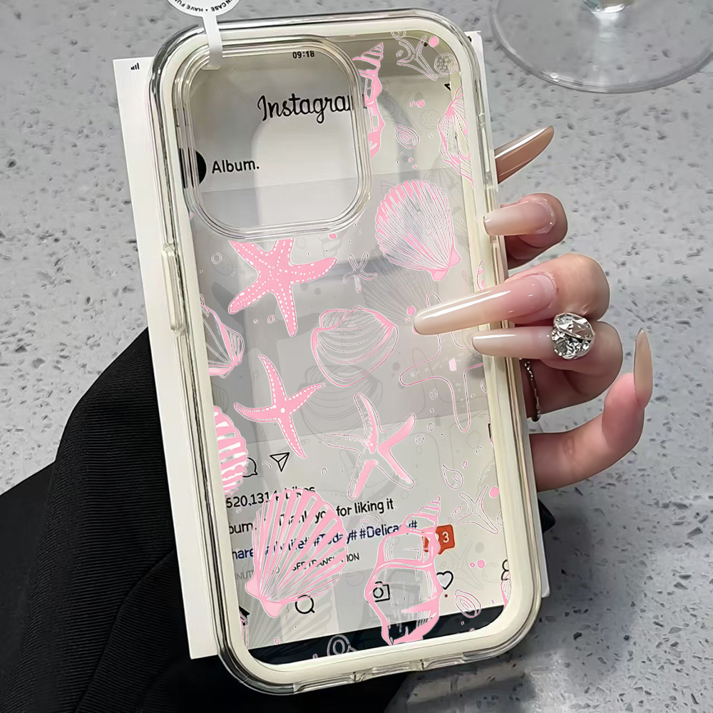 Summer Pink Seashell Clear Pho – Phone Cases Pink recenzja i cena