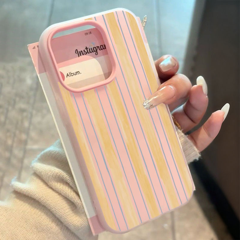 Stylish Yellow Striped Phone C – Phone Cases Yellow recenzja i cena