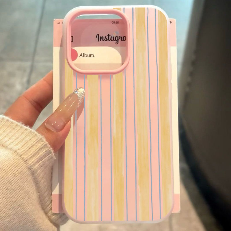 Stylish Yellow Striped Phone C – Phone Cases Yellow recenzja i cena
