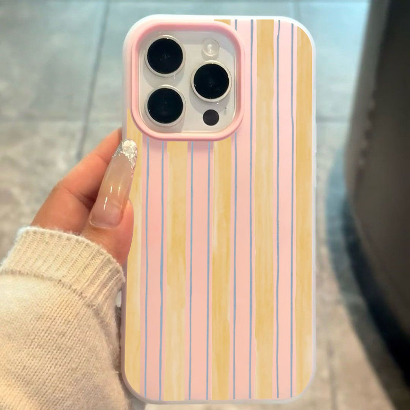 Stylish Yellow Striped Phone C – Phone Cases Yellow recenzja i cena