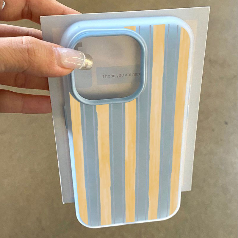 Stylish Yellow Striped Phone C – Phone Cases Yellow recenzja i cena