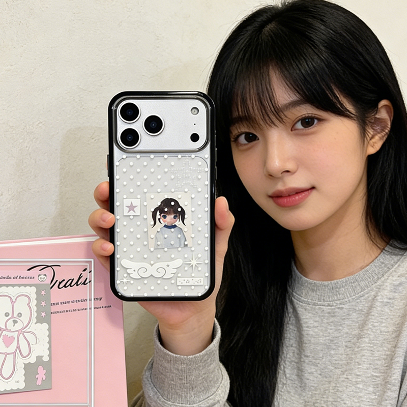 Ins Korean Girl Polka Dots Win – Phone Cases Girly recenzja i cena