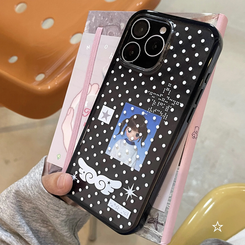 Ins Korean Girl Polka Dots Win – Phone Cases Girly recenzja i cena