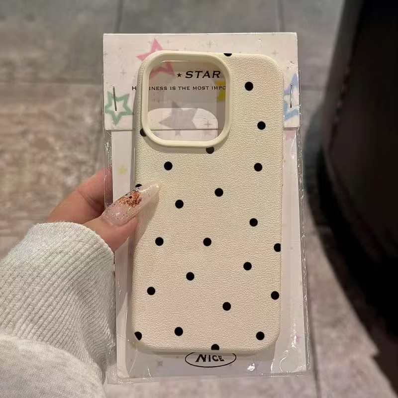Black Polka Dots Phone Case Fo – Phone Cases Black recenzja i cena