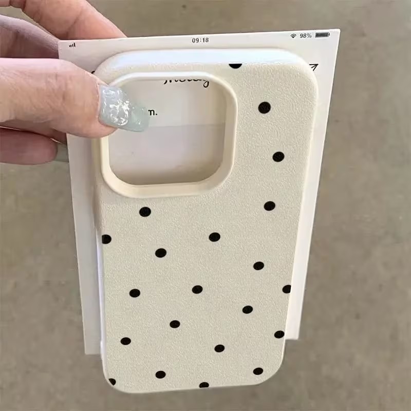 Black Polka Dots Phone Case Fo – Phone Cases Black recenzja i cena