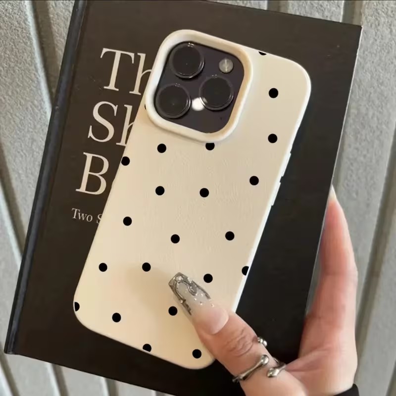 Black Polka Dots Phone Case Fo – Phone Cases Black recenzja i cena