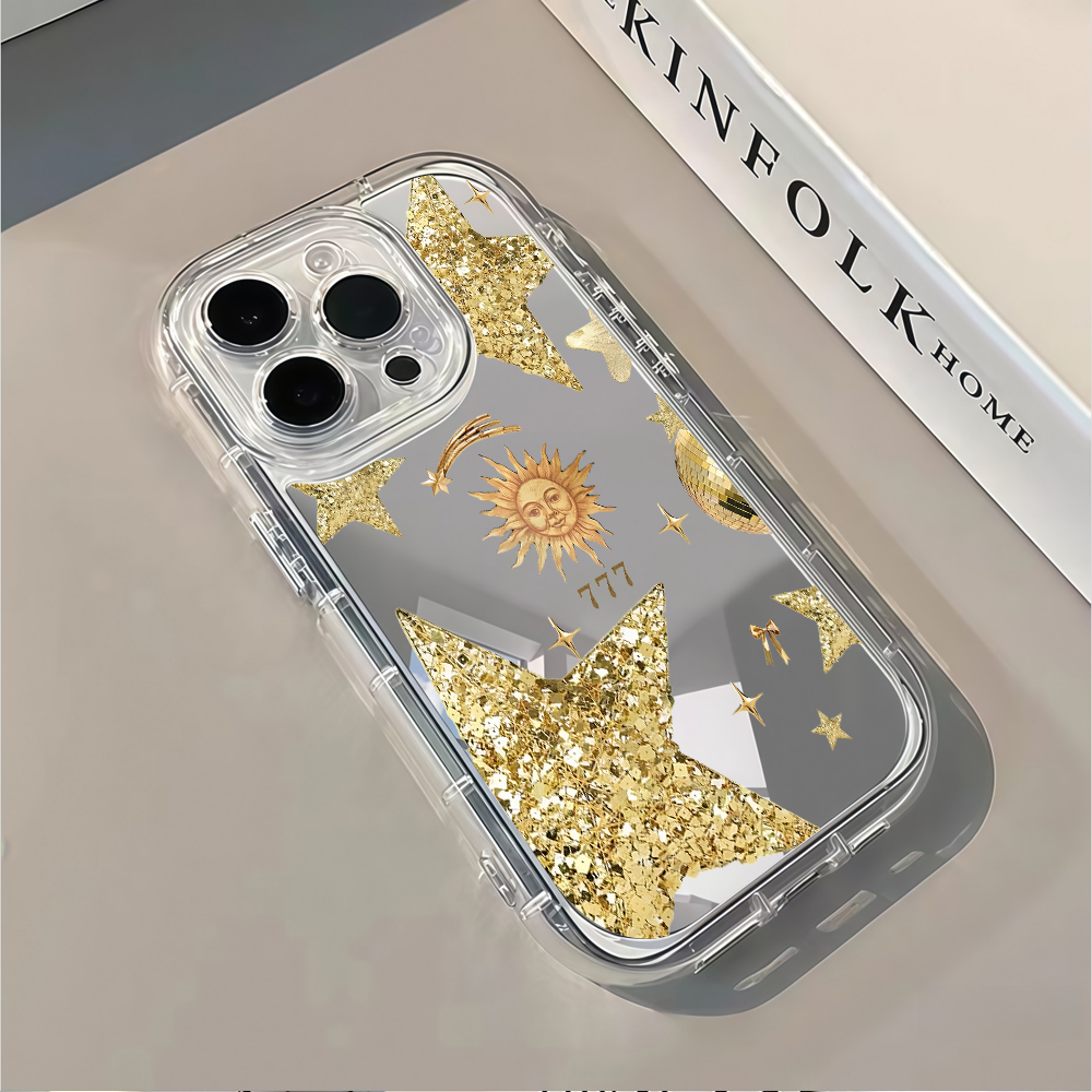 Celestial Gold Glitter Mirror  – Phone Cases For Iphone 12 Pro Max recenzja i cena