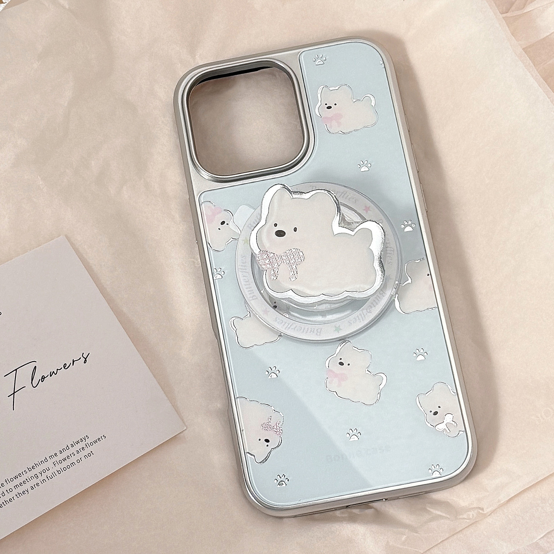 Korean Cute Cartoon Puppy Brac – Phone Cases Girly recenzja i cena