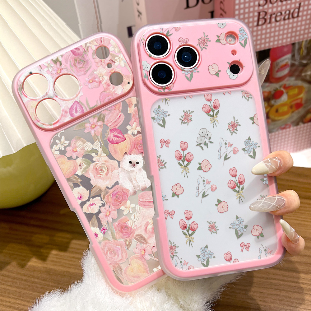 2 in 1 Jelly Pink Flower Case  – Phone Cases Pink recenzja i cena