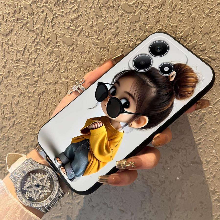 Cartoon Girl Pattern Funda Pho – Phone Cases Girly recenzja i cena