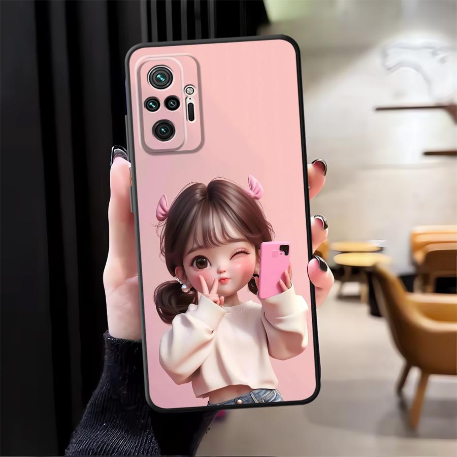 Cartoon Girl Pattern Funda Pho – Phone Cases Girly recenzja i cena