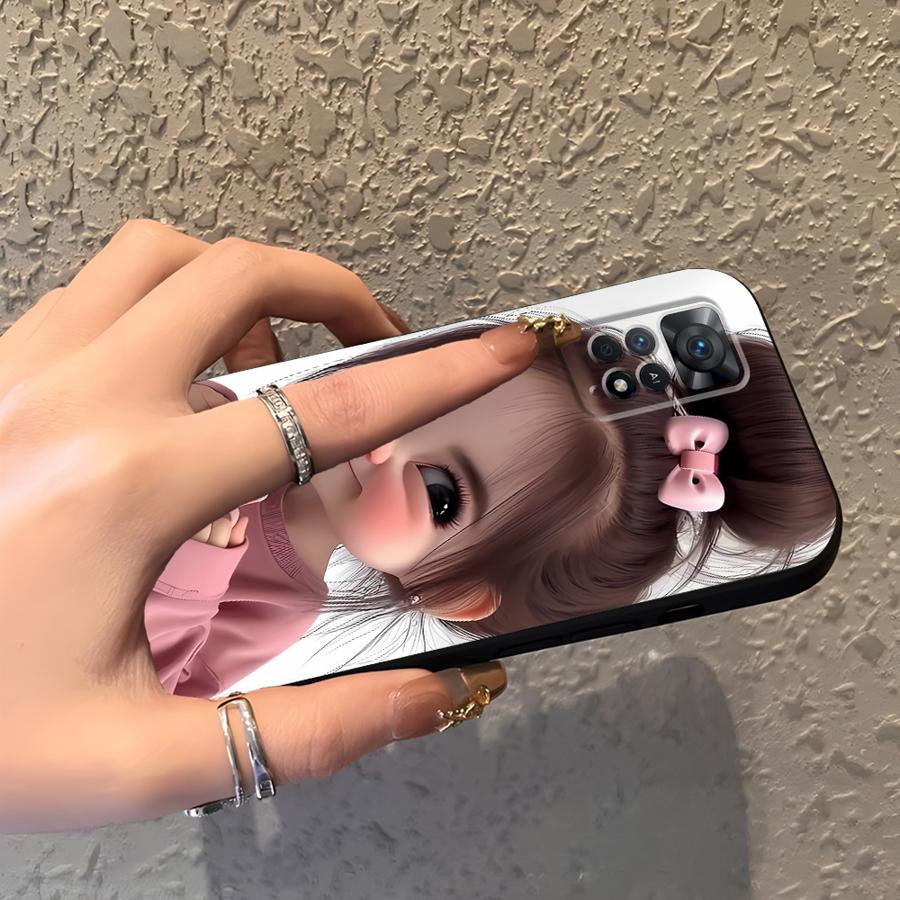 Cartoon Girl Pattern Funda Pho – Phone Cases Girly recenzja i cena