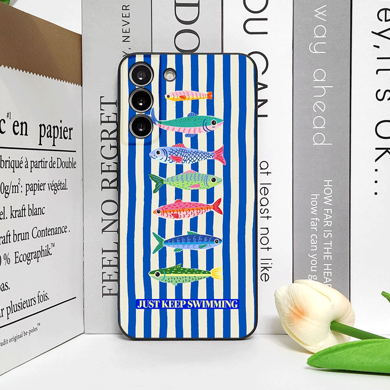 Cute Striped Pattern Sardines  – Phone Cases Cute recenzja i cena