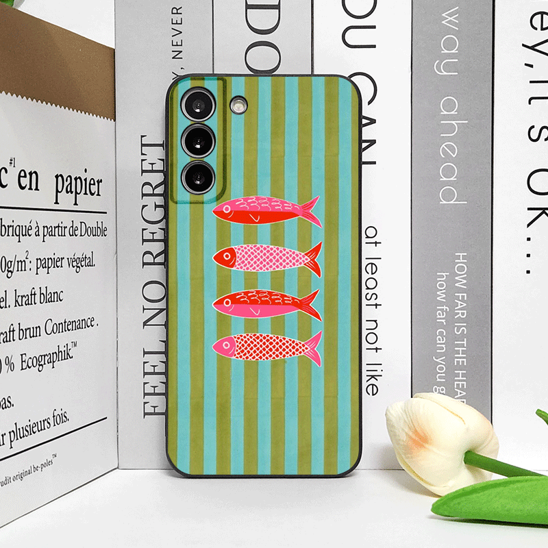 Cute Striped Pattern Sardines  – Phone Cases Cute recenzja i cena
