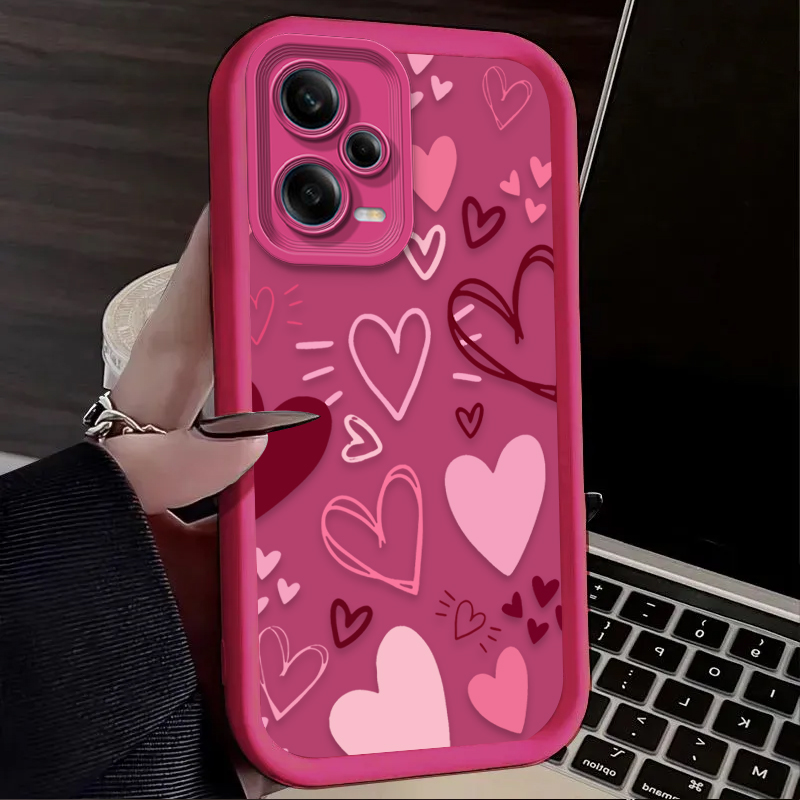 Pink Heart-shaped Phone Case f – Phone Cases Pink recenzja i cena