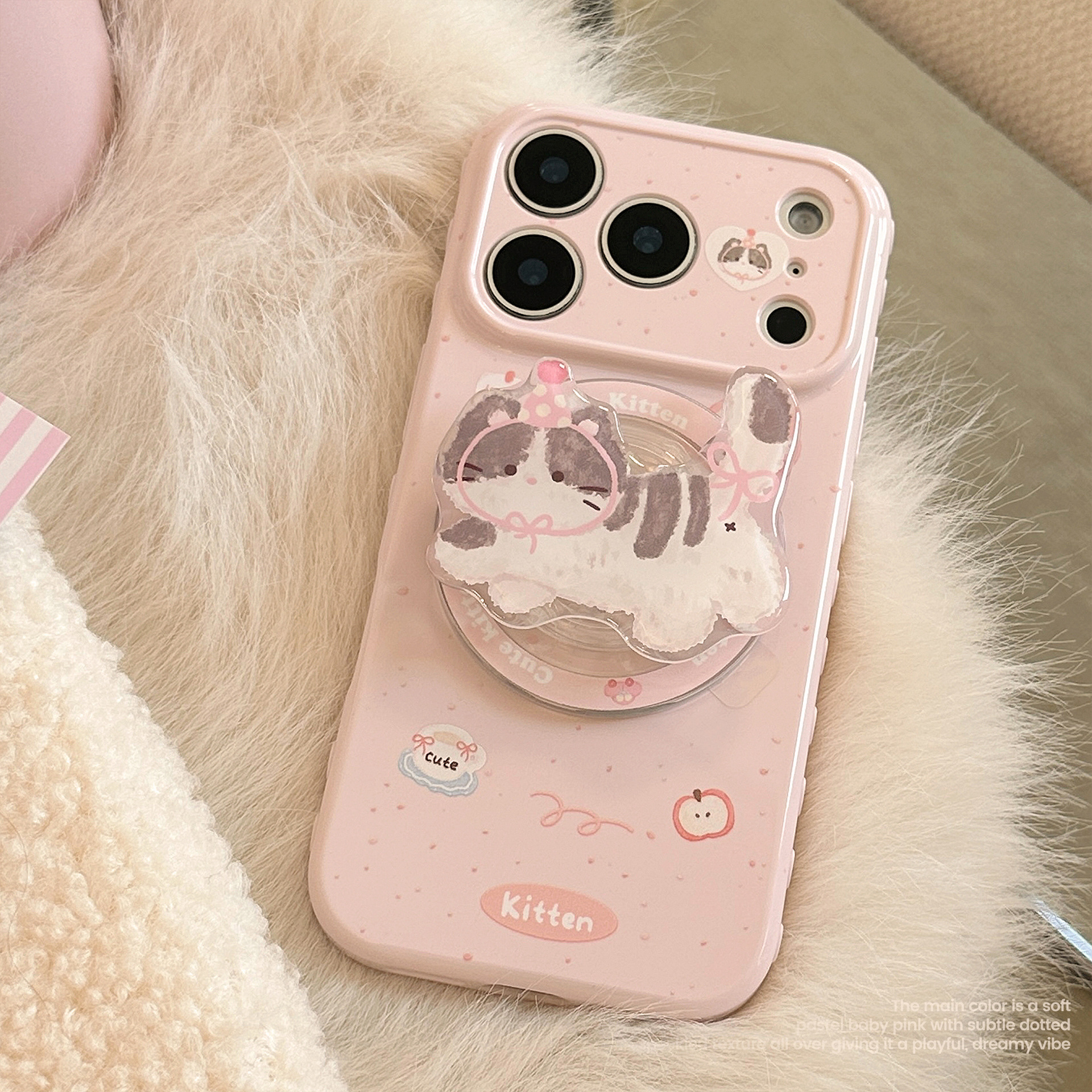 Korean Pink Polka Dot Cute Car – Phone Cases Girly recenzja i cena