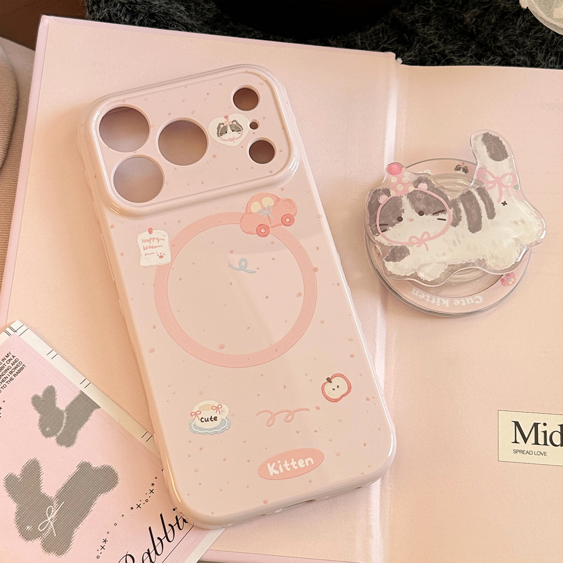 Korean Pink Polka Dot Cute Car – Phone Cases Girly recenzja i cena