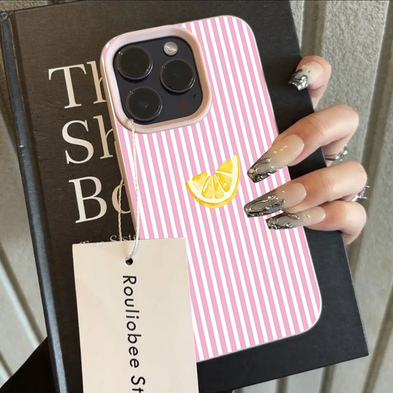 Orange Pink and White Stripes  – Phone Cases Pink recenzja i cena