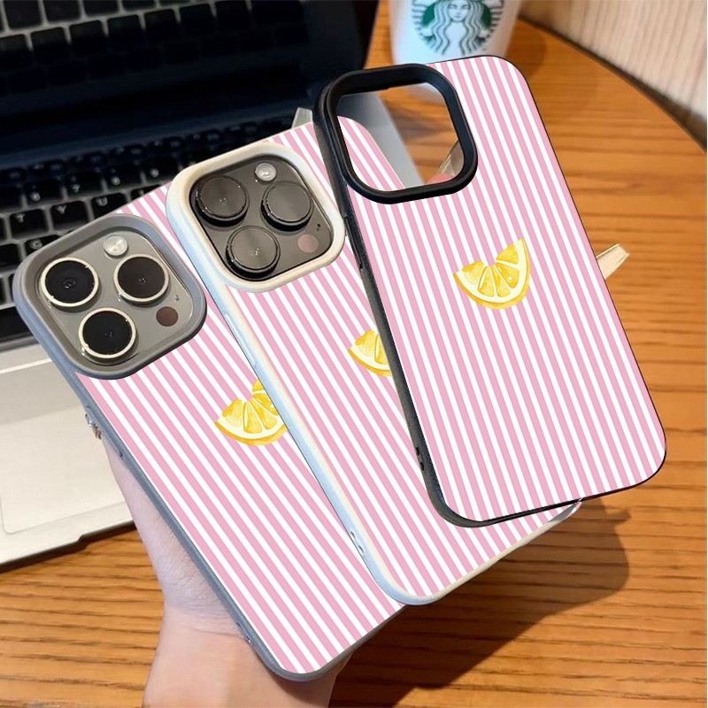 Orange Pink and White Stripes  – Phone Cases Pink recenzja i cena