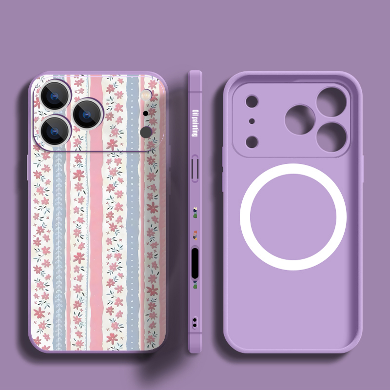 Floral Stripes Print Case For  – Phone Cases With Magsafe recenzja i cena