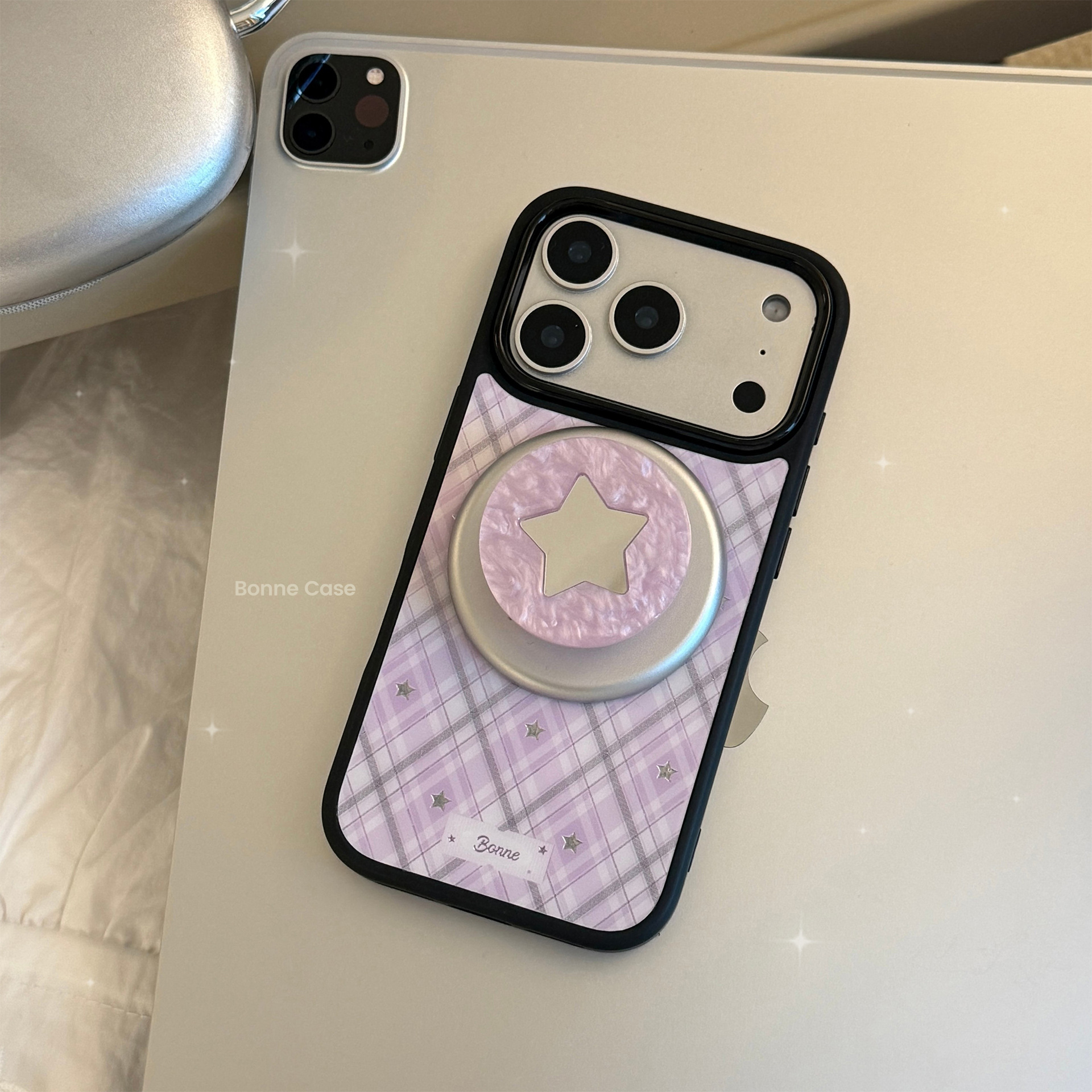Korean Purple Plaid With Mirro – Phone Cases Girly recenzja i cena