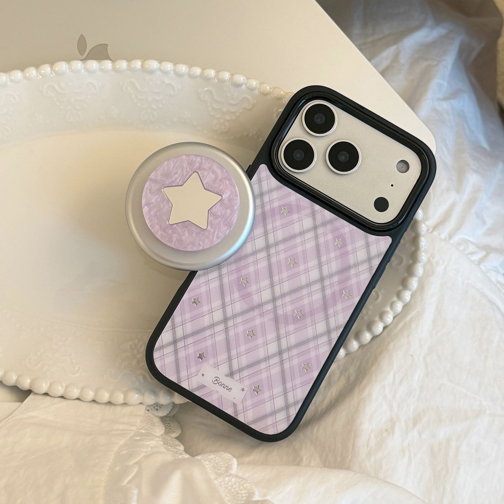 Korean Purple Plaid With Mirro – Phone Cases Girly recenzja i cena